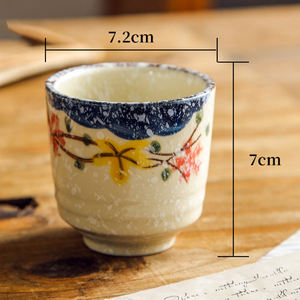 Taza de Té de Cerámica Estilo Japonés, Taza de Degustación de Té Cálida, Taza de Té Kung Fu Pintada a Mano, Taza de <span class=keywords><strong>Café</strong></span> Decorada con Esmalte Bajo Vidriado - Product Image 6
