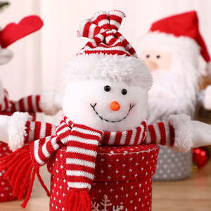 การ์ตูนคริสต์มาสอีฟแอปเปิ้ลกล่องตกแต่งถักของเล่นน่ารักตุ๊กตาออกแบบตุ๊กตาของขวัญหลอดคริสต์มาสตารางกล่องเก็บ - Product Image 6