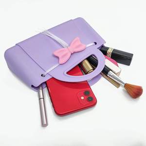 Mignon noeud point Silicone <span class=keywords><strong>sac</strong></span> à <span class=keywords><strong>main</strong></span> pour adolescents filles enfants porte-monnaie portefeuille accessoire <span class=keywords><strong>sac</strong></span> d'argent - Product Image 5