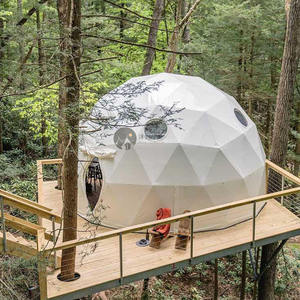 Experience Luxury in <b>Glamping</b> Geodesic Dome <b>Tent</b> With Glass and Canvas - Product Image 4