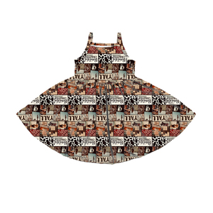 ชุดเดรสเด็กผู้หญิงผ้าไหมนุ่มแบบลำลองสำหรับฤดูร้อน รุ่น BQ-526-XXM สายเดี่ยวทรงเอไลน์ - Product Image 3