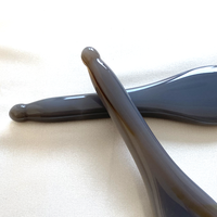 Cuillère de massage Gua Sha en agate grise pour le soin du visage, outil de beauté naturel fait main pour la thérapie d'acupuncture