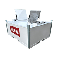 Réservoir de carburant autoportant de 1500 gallons à double paroi, station-service mobile avec pistolet de distribution automatique et jauge de niveau, en promotion en Australie