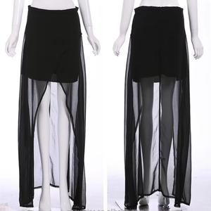 <span class=keywords><strong>Gonne</strong></span> lunghe estive 2015 nere <span class=keywords><strong>trasparenti</strong></span> con parte anteriore corta e posteriore lunga per donne, donne mature in gonna - Product Image 1