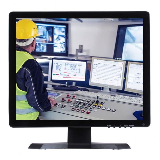 High Quality 17 Inch HD Desktop 4:3 Computer LCD CCTV Monitor Built-in Speaker TFT LED Panel 99% SRGB 3-Year Warranty /VGA/BNC