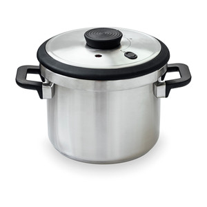 Pentola a pressione Sicuro in acciaio inox da 6 litri con coperchio e manici per una cottura rapida - Product Image 1