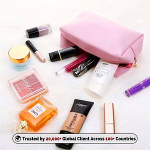 Popular PU <b>Makeup</b> <b>Bags</b> Wholesale Custom Professional Women's <b>Travel</b> Cosmetics Storage <b>Bag</b> with logo - Product Image 5