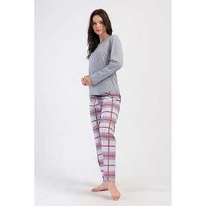 Conjunto de Pijama XXL para Mujer, Cuello Redondo, Manga Larga, Ovalado, Transpirable, de Spandex, con Logotipo Personalizado y Cintura Elástica para el Hogar o para Dormir - Product Image 2