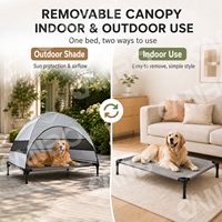 CanboPet-Lit de transport pour animaux de compagnie, confortable, en maille surélevée, pour l'extérieur, respirant, voyage, tente de camping en métal, lit pour chien pour l'été
