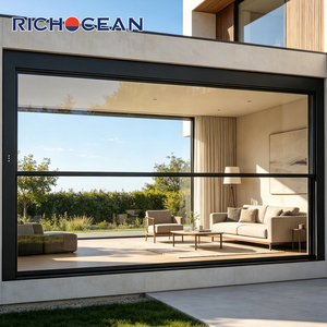 Fenêtres coulissantes verticales en aluminium imperméables sur mesure RICHOCEAN, fenêtres à double vitrage électriques intelligentes pour villa - Product Image 2