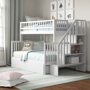 Dormitorio multifuncional Cama de dos pisos Muebles de madera modernos Litera para niños con almacenamiento - Product Image 5