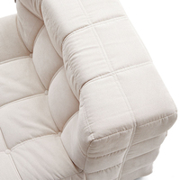 Sofá Individual Moderno de Lujo ModHomi, Tapizado en Terciopelo, Diseño Acolchado, Relleno de Espuma, Cómodo para Espacios Pequeños, Muebles para el Hogar