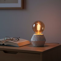 Ampoule de Table classique personnalisée avec fil, lumières décoratives électriques personnalisées, veilleuse d'intérieur en ciment, lampe de nuit en céramique