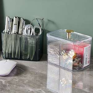 Contenedor para Hisopos de Baño, Dispensador de Bolas de Algodón/Hisopos de 3 Secciones, Organizador de Boticario con 3 Compartimentos - Product Image 3