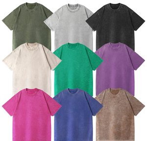 MT2686 Fournisseur de vêtements de Guangzhou, vente en gros, t-shirts personnalisés 5XL 230 g/m² 100 % coton, lavage à l'acide, t-shirts vintage surdimensionnés - Product Image 6