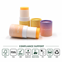 Tube en papier kraft FSC sur mesure, tube à déodorant twist-up, conteneur pour baume à lèvres, emballage en carton biodégradable, OEM