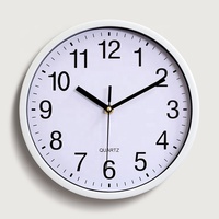 Jam dinding plastik dekorasi rumah, jam dinding plastik 10 inci, dekorasi rumah, jam Quartz Modern