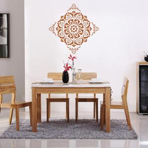 Lớn tái sử dụng laser cắt Mandala <span class=keywords><strong>Stencil</strong></span> mẫu vật liệu vật nuôi cho sàn tường gạch vải đồ nội thất và sơn tường - Product Image 3