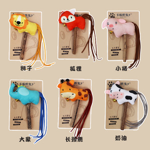 Jouet pour chat en peluche série animaux en bois, bâton à mâcher girafe pour la dentition et l'auto-entretenement, fournitures pour animaux de compagnie - Product Image 2