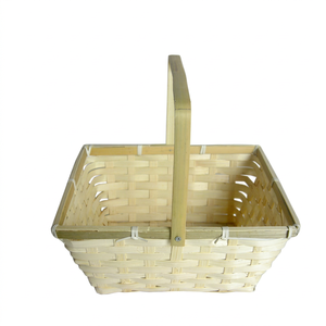 Wholesale Eco-Friendly Natural Woven <b>Bamboo</b> Storage <b>Basket</b> with Handle Food Safe - Product Image 1