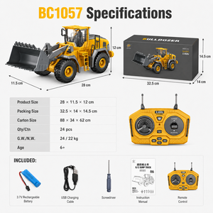 Camion Ribaltabile in Lega 1:24 9CH 2.4G con Luci e Suoni, Modello Ingegneristico in Scatola Sigillata per Appassionati di Giocattoli da Costruzione - Product Image 3