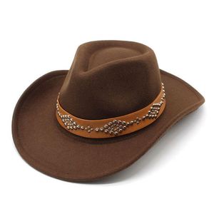 Wholesale Autumn and <b>Winter</b> Wool Felt <b>Hat</b> Western Cowboy <b>Hat</b> for <b>Men</b> and Women - Product Image 4
