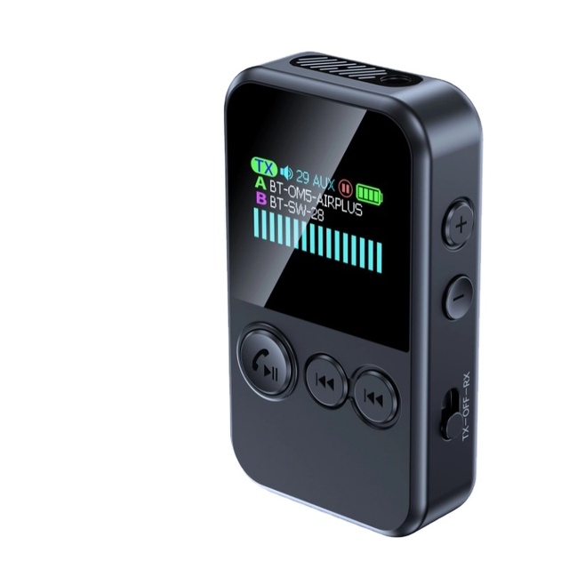 Color Screen Adapter Blue-tooth 5.4 Portable MP3 Player Supports TF Card Lossless Audio Receiver Transmitter One to Two