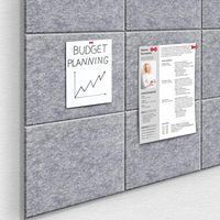 Bureau montessori gris clair Alternative Safe amovible décoratif 12 pack carreaux de mur feutre liège tableaux d'affichage pour Photos mémos