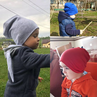 Gorros de Punto con Diseño de Calavera para Bebés, Niños Pequeños e Infantes de 6 a 60 Meses, Gorros de Invierno de Algodón con Estampado
