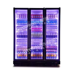 Chine Fournisseurs Ventilateur Refroidissement <span class=keywords><strong>3</strong></span> Couleur Lumière Boisson Froide Réfrigérateur Boisson Verre Porte Affichage Réfrigérateur - Product Image 1