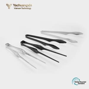 Pinces à nourriture en acier inoxydable, outils de cuisine au design moderne pour le camping, utilisation en plein air, pour adultes, toutes saisons - Product Image 6