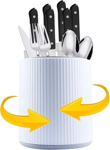 ที่วางมีดครัวแบบหมุนได้ ที่วางช้อนและตะเกียบ อุปกรณ์เสริมสำหรับมีดครัว - Product Image 6