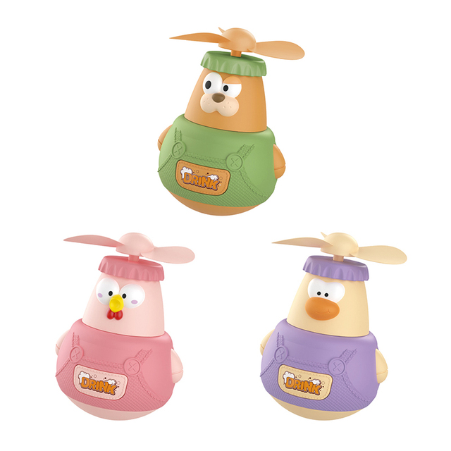 Kids Cute Tumbler Animal Summer Cartoon Handheld Portable Electric Fan