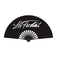 Éventail portable personnalisé en bambou et plastique de 13 pouces, avec grand logo par sublimation, idéal pour festivals, danse, musique traditionnelle et promotions
