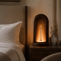 Artisanat en bois de noyer avec décorations arquées à dégradé intégré, objets décoratifs en bois pour chambres et bureaux