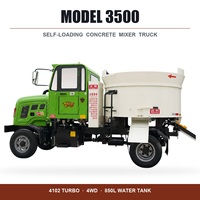 Camion malaxeur à béton de qualité industrielle, 6 mètres cubes, auto-chargeant, haute efficacité, pour usage agricole