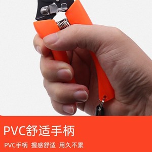 Garden Pruning Shears Alloy Steel Blade 3-5mm Cutting Diameter Orange Handles For Fruit Trees Horticultural Use - Product Image 3