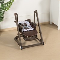 Chaise haute bébé Clafbebe en forme de Z, 4 en 1, hauteur réglable, convertible en chaise inclinable pour l'alimentation du bébé