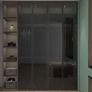 Chambre principale, grand placard avec porte en verre, armoire en bois avec commode - Product Image 4