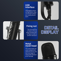 Microphones professionnels BM-86 DSP à réduction de bruit avec support de bras USB LOS système Android son haute fidélité diffusion en direct animation