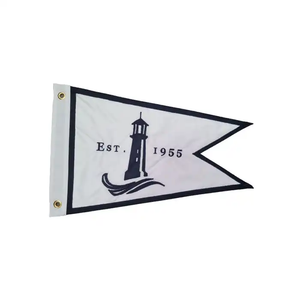Venta al por mayor por encargo decorativo al aire libre de doble cara 12x18 de punto de poliéster de nailon Oxford <span class=keywords><strong>Burgee</strong></span> banderín barco Guidon bandera - Product Image 3