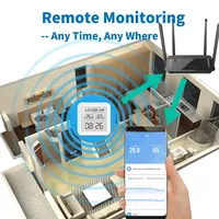 Sensor Suhu Kelembaban Tuya Zigbee WiFi, Higrometer Termometer Detektor, Ukuran Layar <2 inci, Kontrol Jarak Jauh Smart Life untuk Rumah