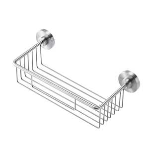 Stainless steel bathroom caddy basket shelf withhooks shower organizer storage