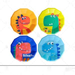 Ensemble d'assiettes en papier jetables pour enfants, style dinosaures, pour la décoration d'anniversaire, fournitures de fête, vaisselle - Product Image 3