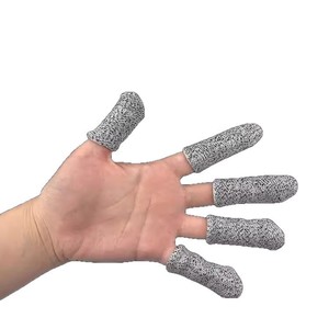 Cut Resistant Finger Cover <b>Half</b> Finger Gloves Non <b>Slip</b> For Fishing Construction Work Protective Wear Unisex Polyethylene Fiber - Product Image 2