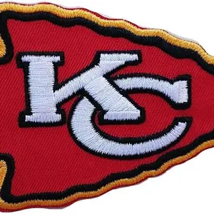 Kanin Rugby Fans Kansas City Favorite Team Logo casco Logo e Logo cuore ricamo Patch motivo fai da te ferro su o cucire sulla toppa