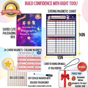 Tabla de Tareas Magnética de Recompensas para Niños, Diseño Personalizado de Responsabilidades y Comportamiento Semanal y Mensual - Product Image 6