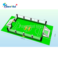 Terrain de football gonflable portable personnalisé OEM, terrain de football gonflable grand jeu de sport, terrain de football de plage gonflable