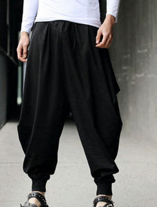 New Arrival Top Quality Men Wide Leg Yoga Casual Baggy Bottoms Solid Hippie Trousers Loose <strong>Harem</strong> <strong>Pants</strong> - Product Image 3