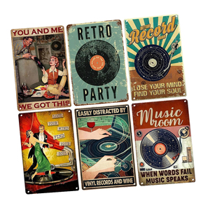 Letrero de <span class=keywords><strong>Metal</strong></span> personalizado, cartel decorativo de garaje <span class=keywords><strong>Vintage</strong></span>, placa de hojalata de <span class=keywords><strong>Metal</strong></span> Retro, letrero de <span class=keywords><strong>Metal</strong></span> clásico para motocicleta y coche - Product Image 4